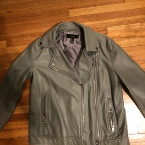 Green leather jacket